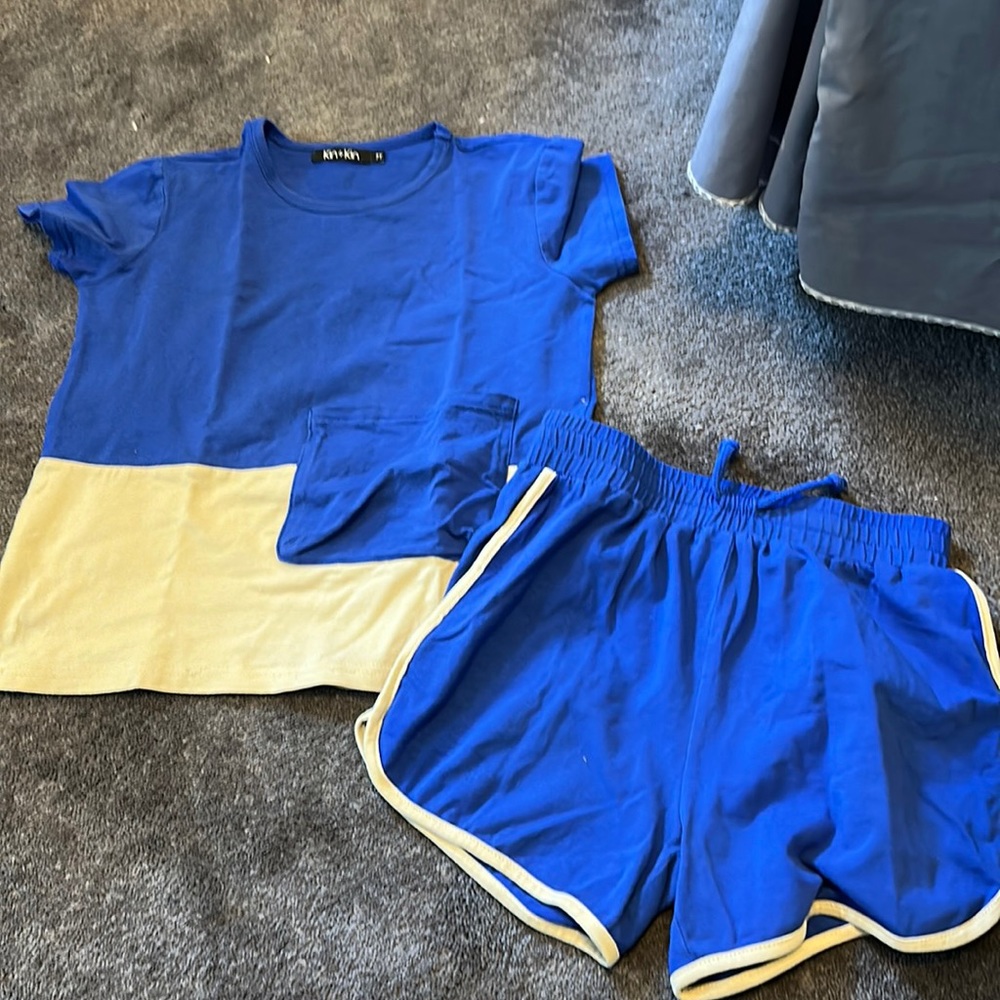 Adorable unisex track suit.